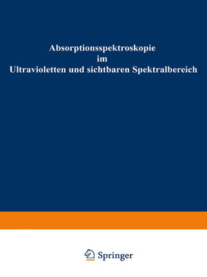 cover image of Absorptionsspektroskopie im Ultravioletten und sichtbaren Spektralbereich